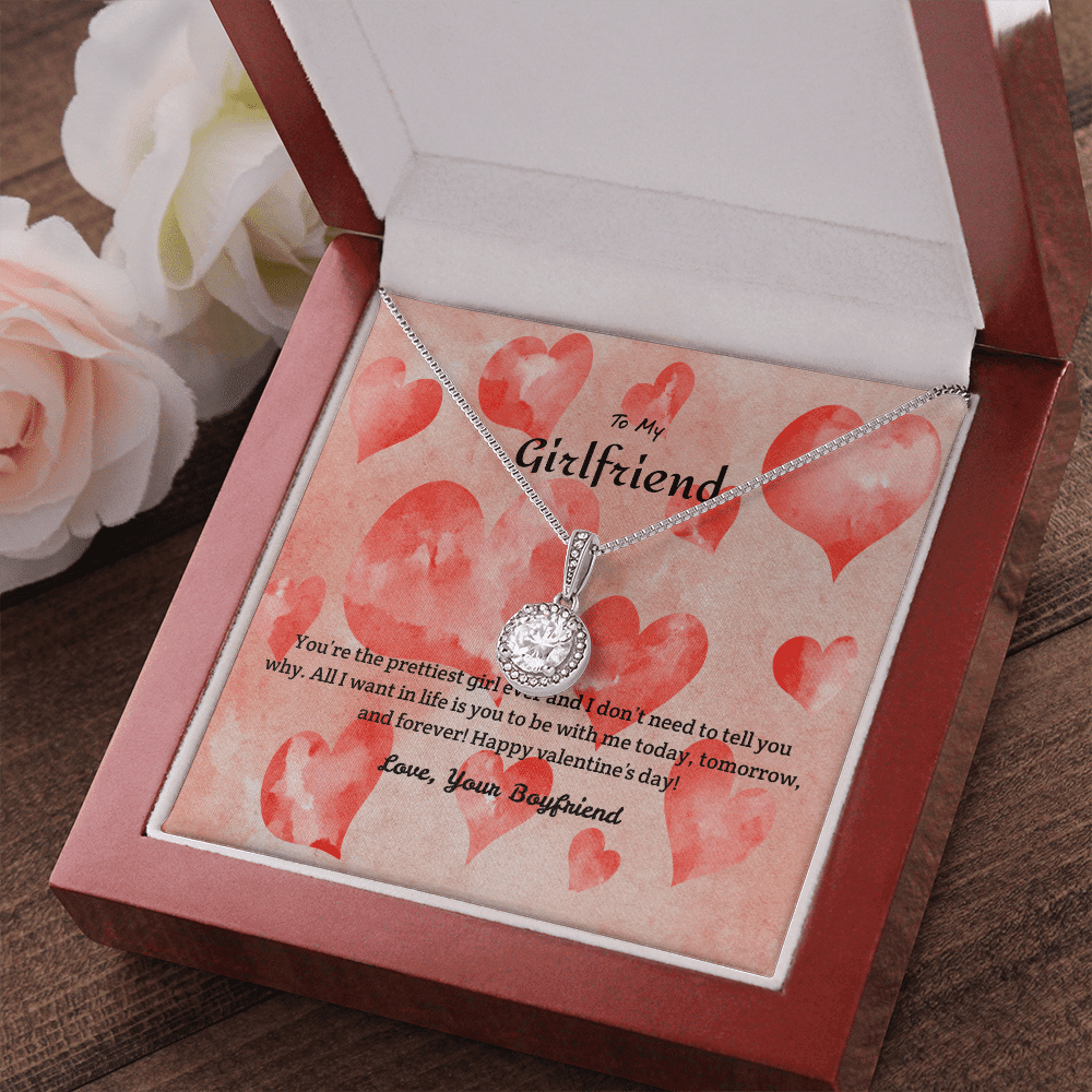 To My Girlfriend Valentines Gift Prettiest Girld Ever Eternal Union Necklace - Eternal Hope
