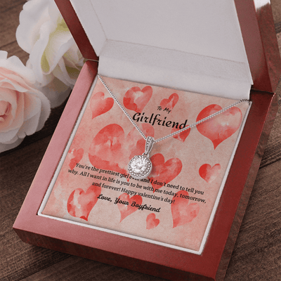 To My Girlfriend Valentines Gift Prettiest Girld Ever Eternal Union Necklace - Eternal Hope