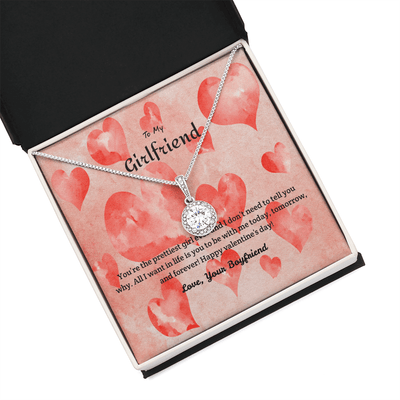 To My Girlfriend Valentines Gift Prettiest Girld Ever Eternal Union Necklace - Eternal Hope