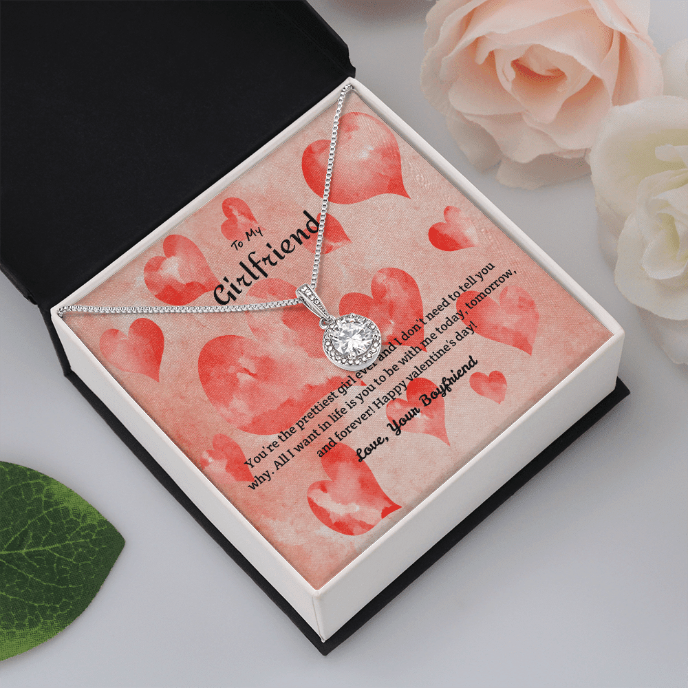 To My Girlfriend Valentines Gift Prettiest Girld Ever Eternal Union Necklace - Eternal Hope