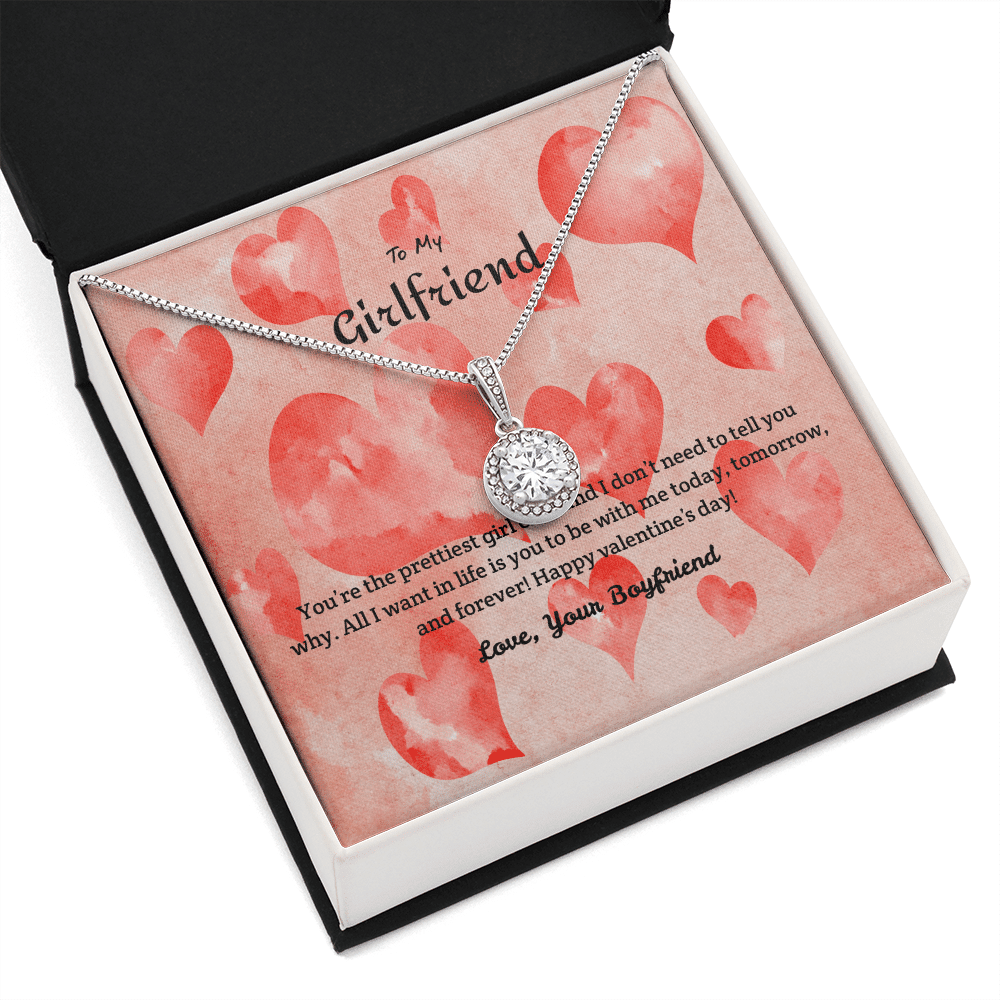To My Girlfriend Valentines Gift Prettiest Girld Ever Eternal Union Necklace - Eternal Hope
