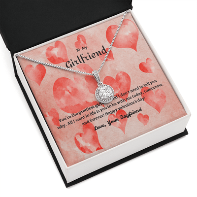 To My Girlfriend Valentines Gift Prettiest Girld Ever Eternal Union Necklace - Eternal Hope
