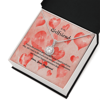 To My Girlfriend Valentines Gift Prettiest Girld Ever Eternal Union Necklace - Eternal Hope