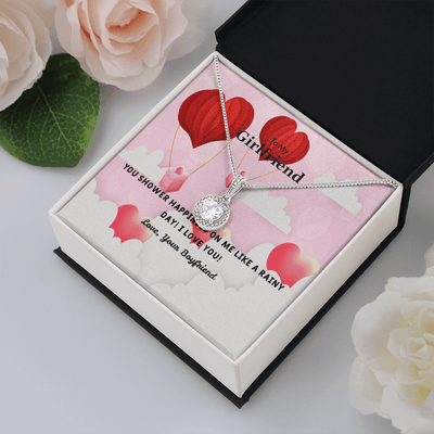 To My Girlfriend Valentines Gift You Shower Happiness on Me Hot Air Balloon Eternal Union Necklace - Eternal Hope