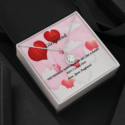 To My Girlfriend Valentines Gift You Shower Happiness on Me Hot Air Balloon Eternal Union Necklace - Eternal Hope
