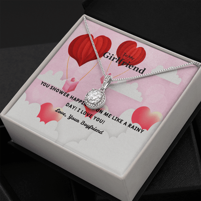 To My Girlfriend Valentines Gift You Shower Happiness on Me Hot Air Balloon Eternal Union Necklace - Eternal Hope