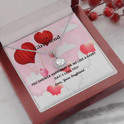 To My Girlfriend Valentines Gift You Shower Happiness on Me Hot Air Balloon Eternal Union Necklace - Eternal Hope