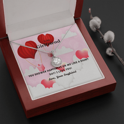 To My Girlfriend Valentines Gift You Shower Happiness on Me Hot Air Balloon Eternal Union Necklace - Eternal Hope