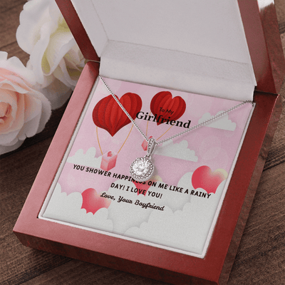 To My Girlfriend Valentines Gift You Shower Happiness on Me Hot Air Balloon Eternal Union Necklace - Eternal Hope