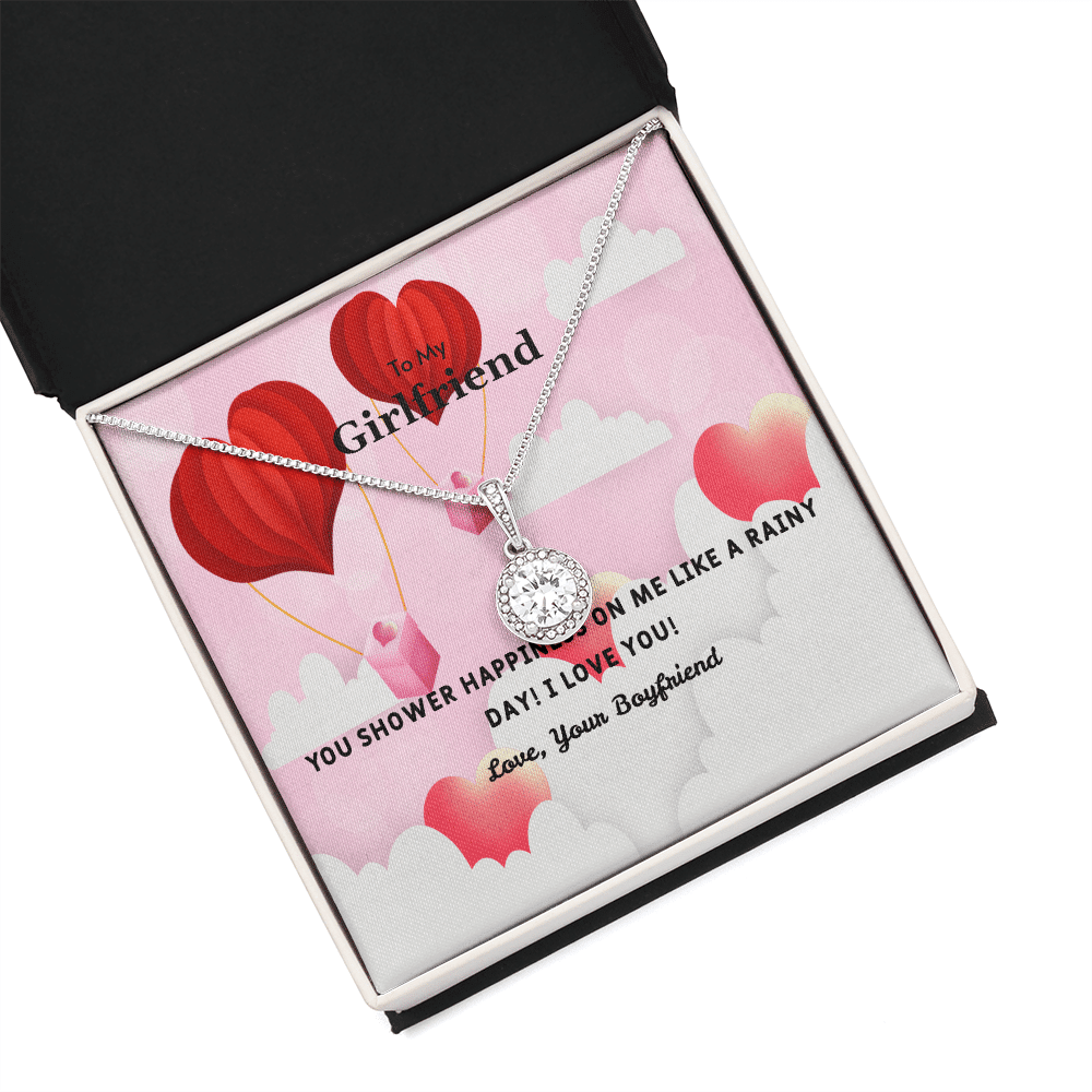To My Girlfriend Valentines Gift You Shower Happiness on Me Hot Air Balloon Eternal Union Necklace - Eternal Hope