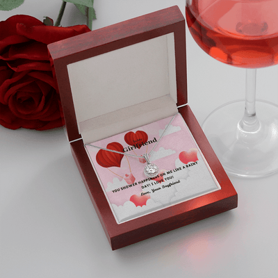 To My Girlfriend Valentines Gift You Shower Happiness on Me Hot Air Balloon Eternal Union Necklace - Eternal Hope