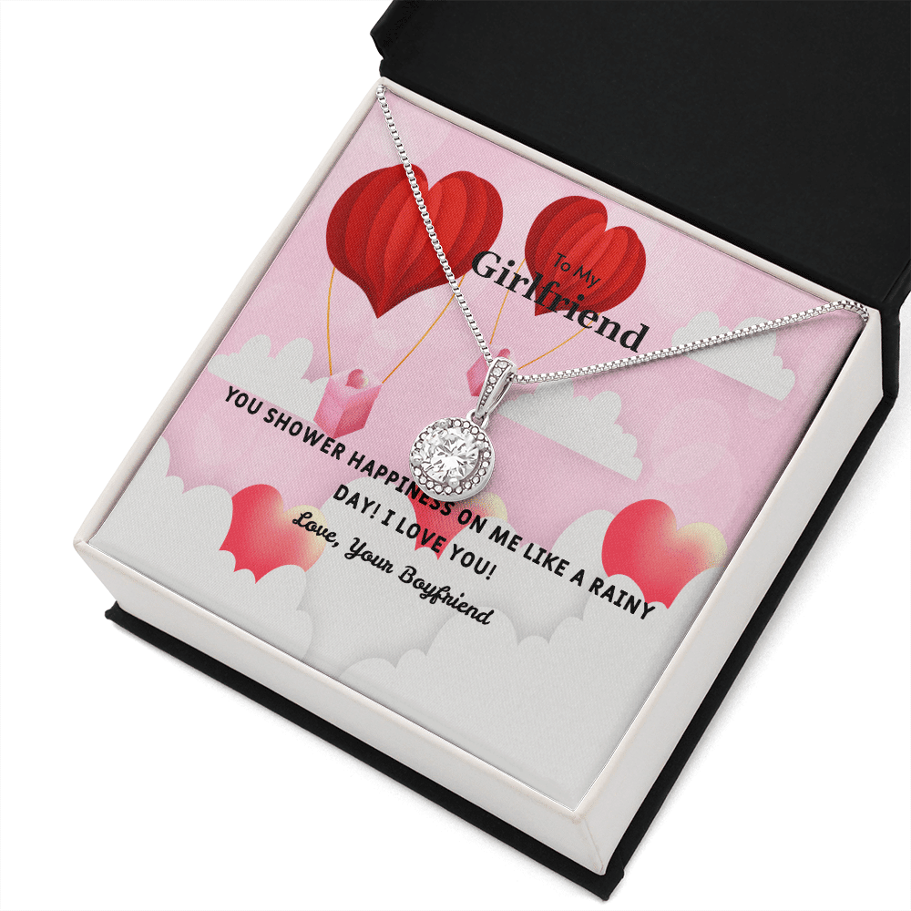 To My Girlfriend Valentines Gift You Shower Happiness on Me Hot Air Balloon Eternal Union Necklace - Eternal Hope