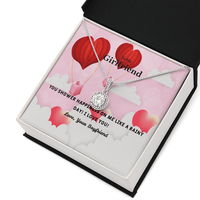 To My Girlfriend Valentines Gift You Shower Happiness on Me Hot Air Balloon Eternal Union Necklace - Eternal Hope