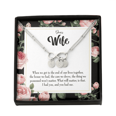 To My Wife Have Each Other Infinity Bracelet With Initial Charms - Infinity Bracelet