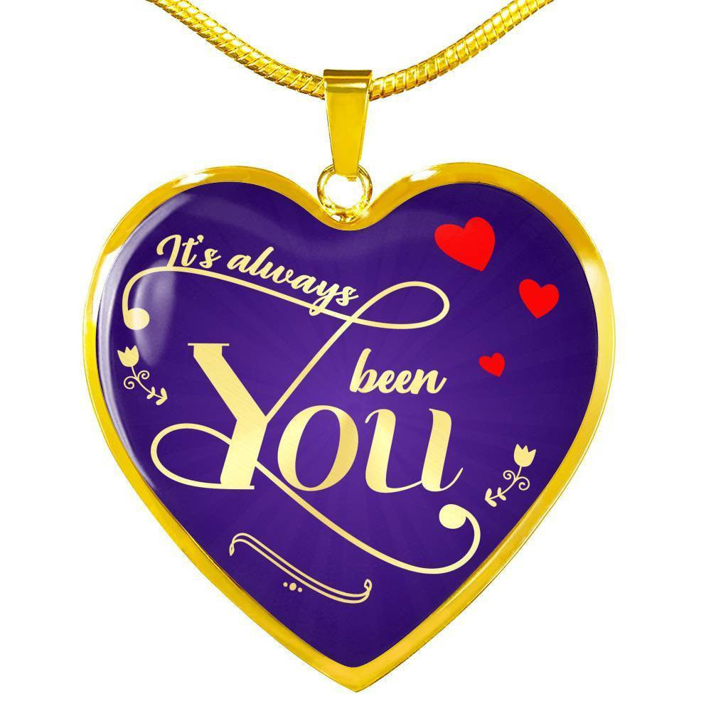 To My Girlfriend Always You Heart Pendant Jewelry Gift  - Luxury Heart Pendant Necklace Gift Idea For Her/Him