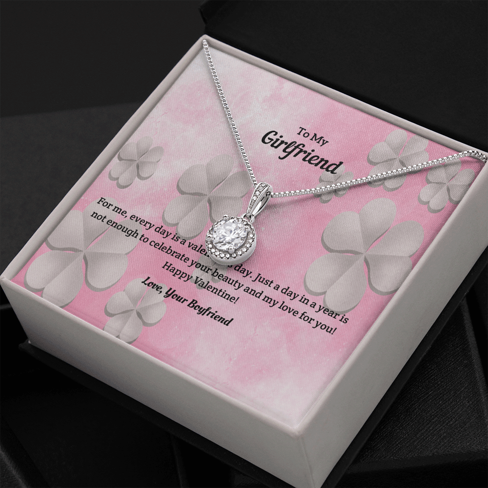 To My Girlfriend Valentines Gift Every Day is a Valentine's Day Eternal Union Necklace - Eternal Hope