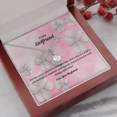 To My Girlfriend Valentines Gift Every Day is a Valentine's Day Eternal Union Necklace - Eternal Hope