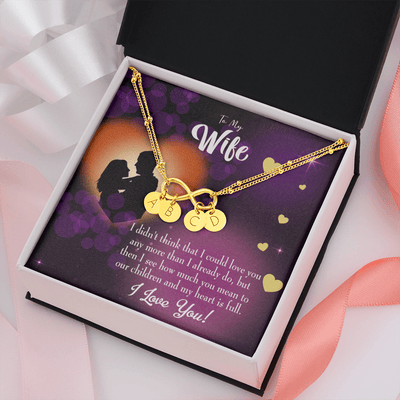 To My Wife My Heart Is Full Infinity Bracelet With Initial Charms - Infinity Bracelet