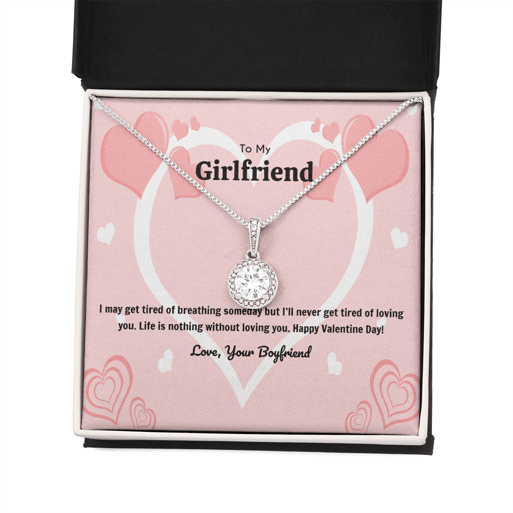 To My Girlfriend Valentines Gift Never Tired of Loving You Eternal Union Necklace - Eternal Hope