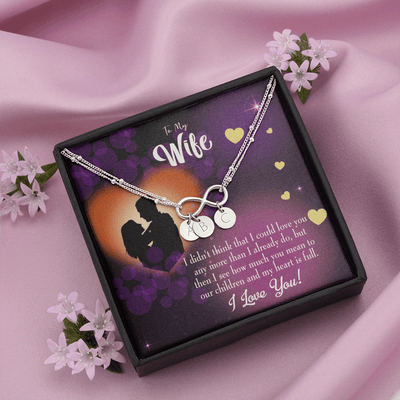 To My Wife My Heart Is Full Infinity Bracelet With Initial Charms - Infinity Bracelet