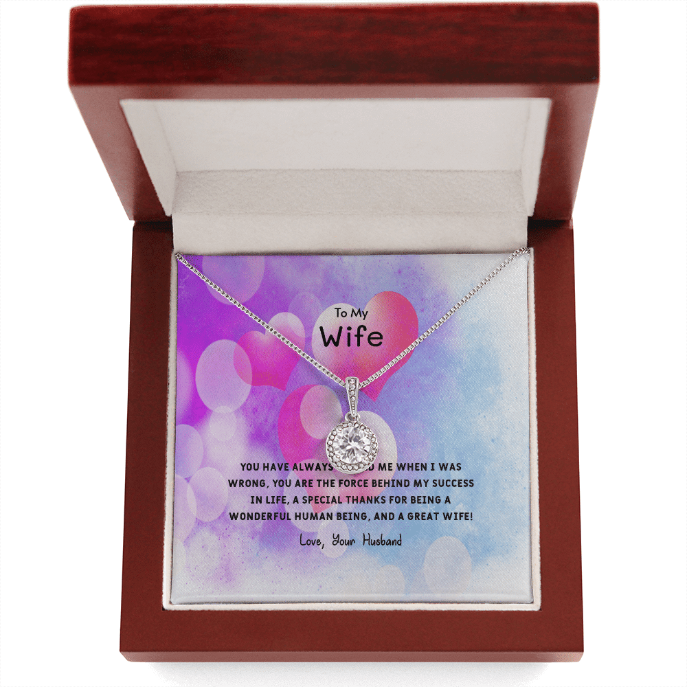 Wife Valentines Gift The Force Behind My Success Eternal Union Necklace - Eternal Hope