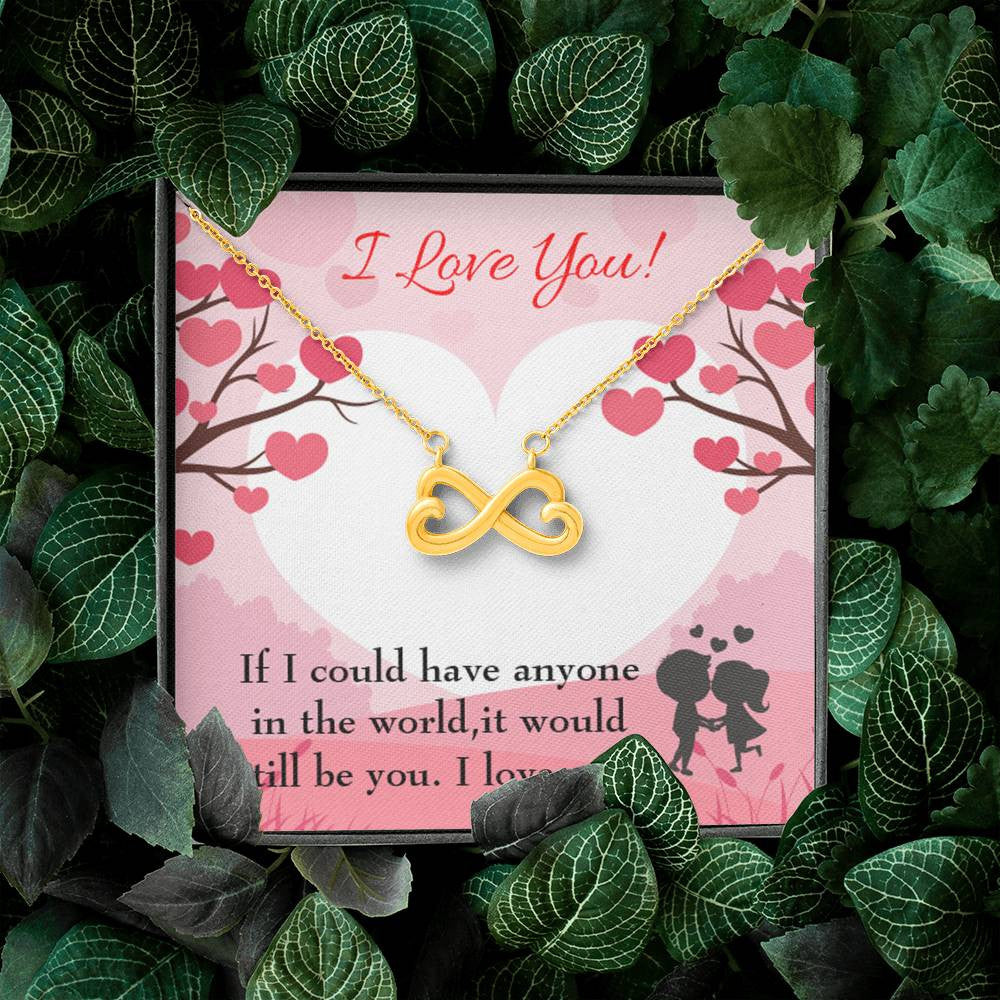 It Would Still Be You Infinity Stainless Steel Pendant Wife Gift Love Message Card - Infinity Love Necklace