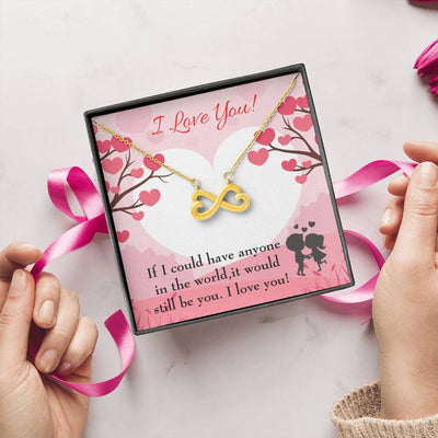 It Would Still Be You Infinity Stainless Steel Pendant Wife Gift Love Message Card - Infinity Love Necklace