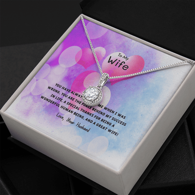 Wife Valentines Gift The Force Behind My Success Eternal Union Necklace - Eternal Hope
