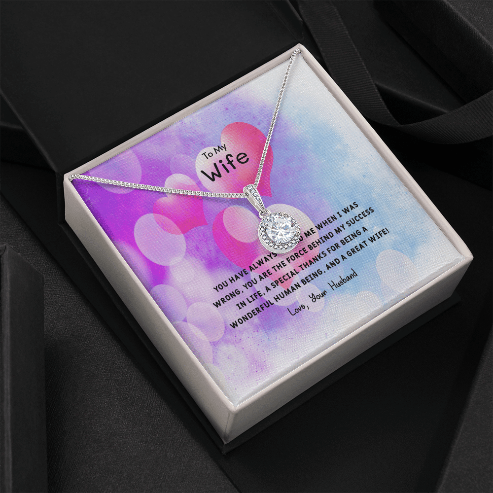 Wife Valentines Gift The Force Behind My Success Eternal Union Necklace - Eternal Hope