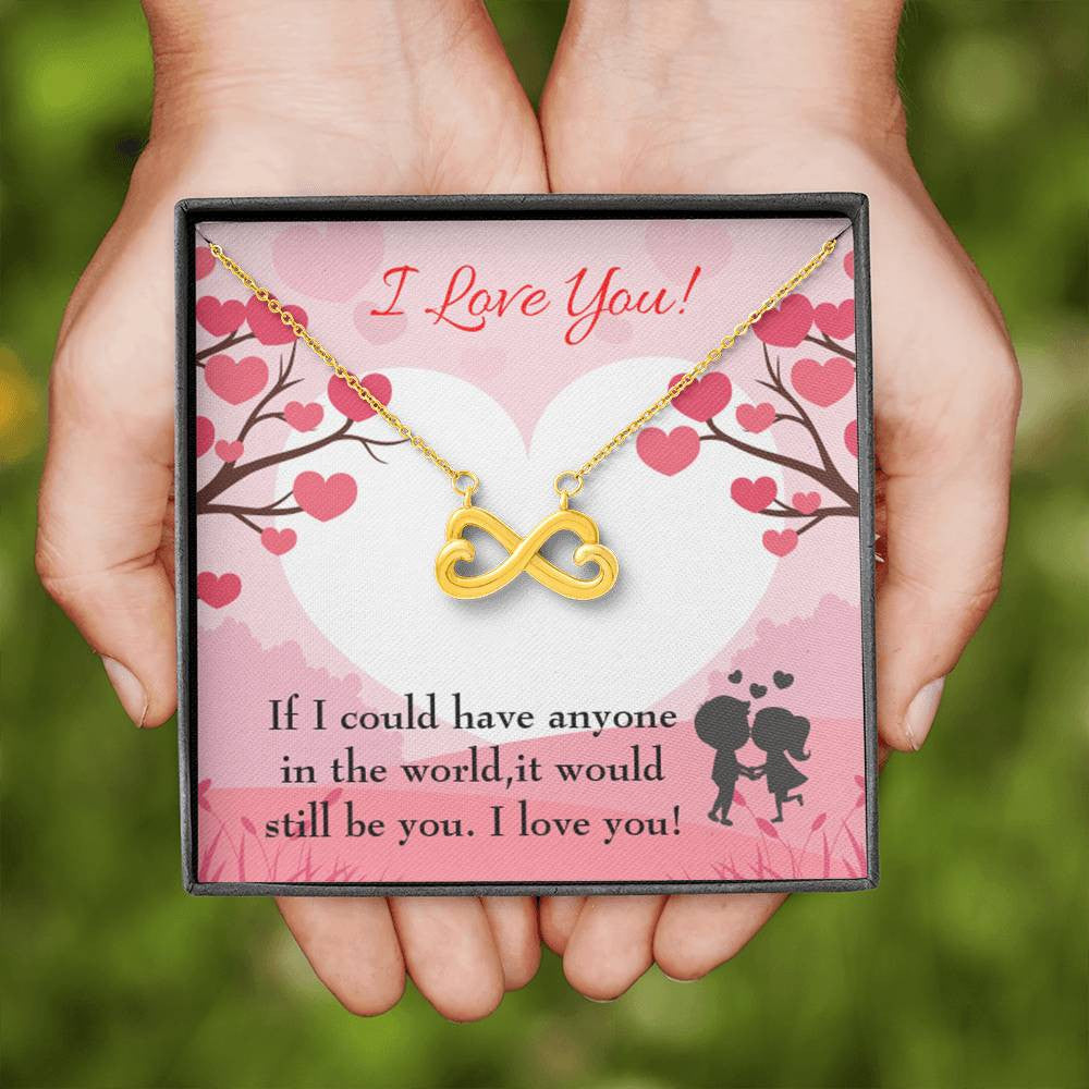 It Would Still Be You Infinity Stainless Steel Pendant Wife Gift Love Message Card - Infinity Love Necklace