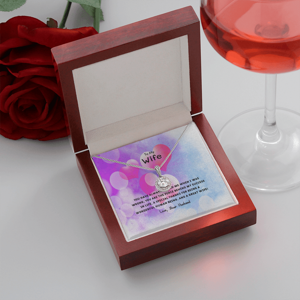 Wife Valentines Gift The Force Behind My Success Eternal Union Necklace - Eternal Hope