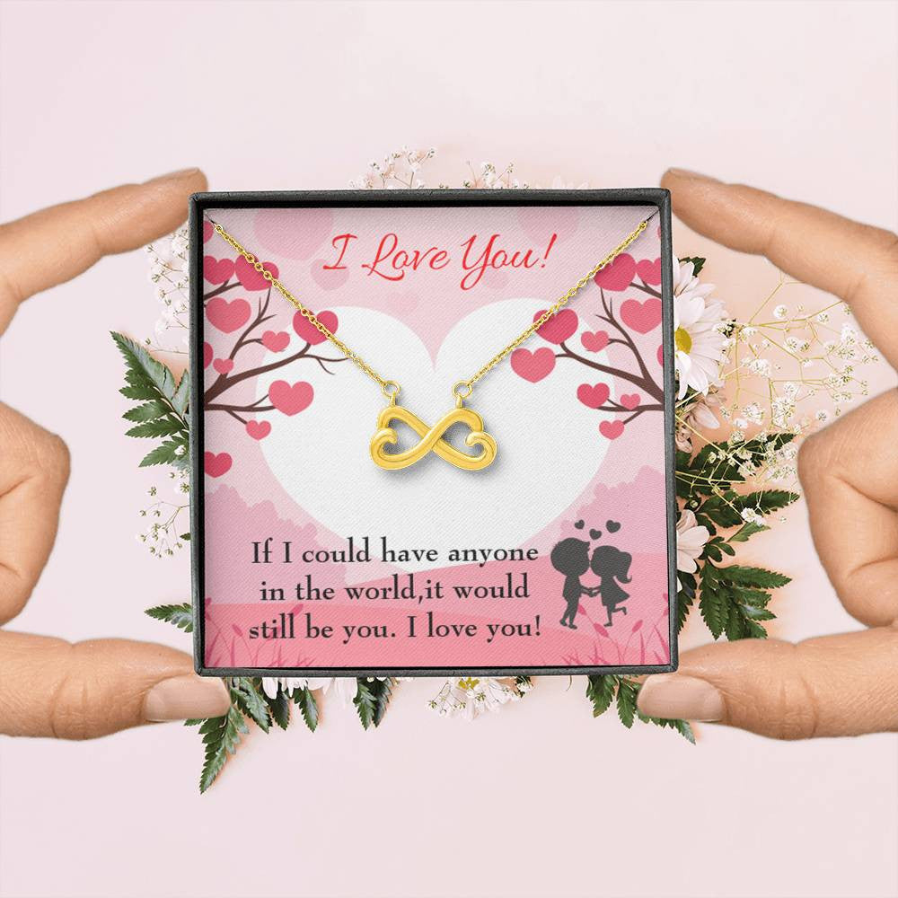 It Would Still Be You Infinity Stainless Steel Pendant Wife Gift Love Message Card - Infinity Love Necklace