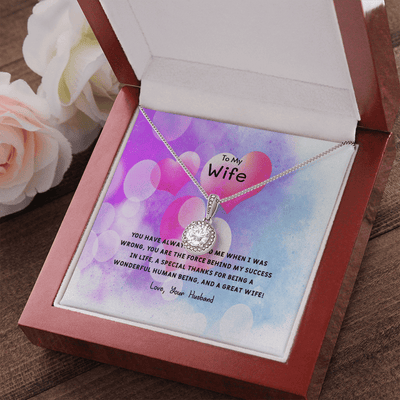 Wife Valentines Gift The Force Behind My Success Eternal Union Necklace - Eternal Hope