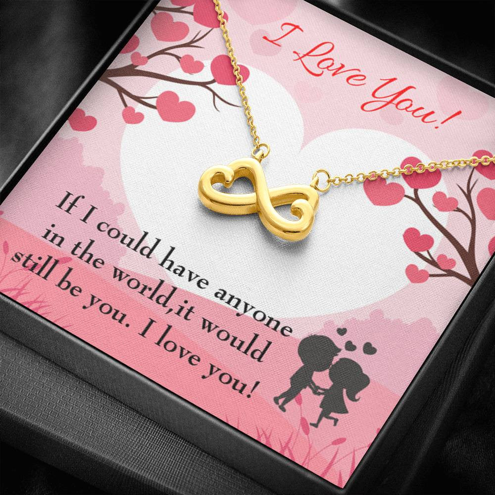 It Would Still Be You Infinity Stainless Steel Pendant Wife Gift Love Message Card - Infinity Love Necklace