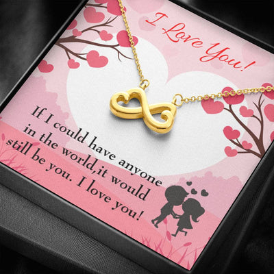 It Would Still Be You Infinity Stainless Steel Pendant Wife Gift Love Message Card - Infinity Love Necklace