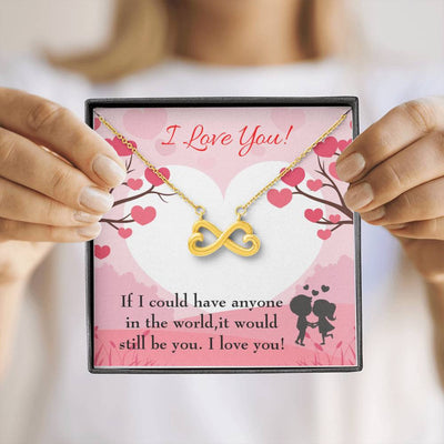 It Would Still Be You Infinity Stainless Steel Pendant Wife Gift Love Message Card - Infinity Love Necklace