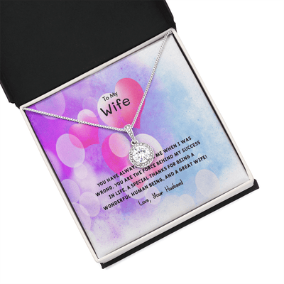 Wife Valentines Gift The Force Behind My Success Eternal Union Necklace - Eternal Hope