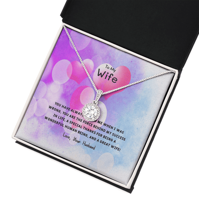 Wife Valentines Gift The Force Behind My Success Eternal Union Necklace - Eternal Hope