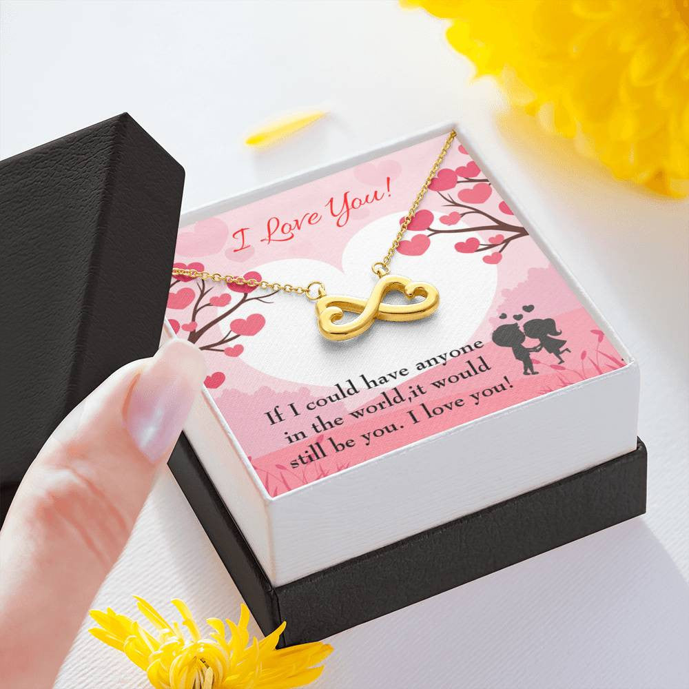 It Would Still Be You Infinity Stainless Steel Pendant Wife Gift Love Message Card - Infinity Love Necklace