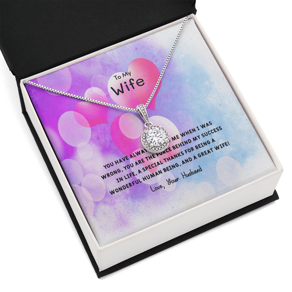 Wife Valentines Gift The Force Behind My Success Eternal Union Necklace - Eternal Hope
