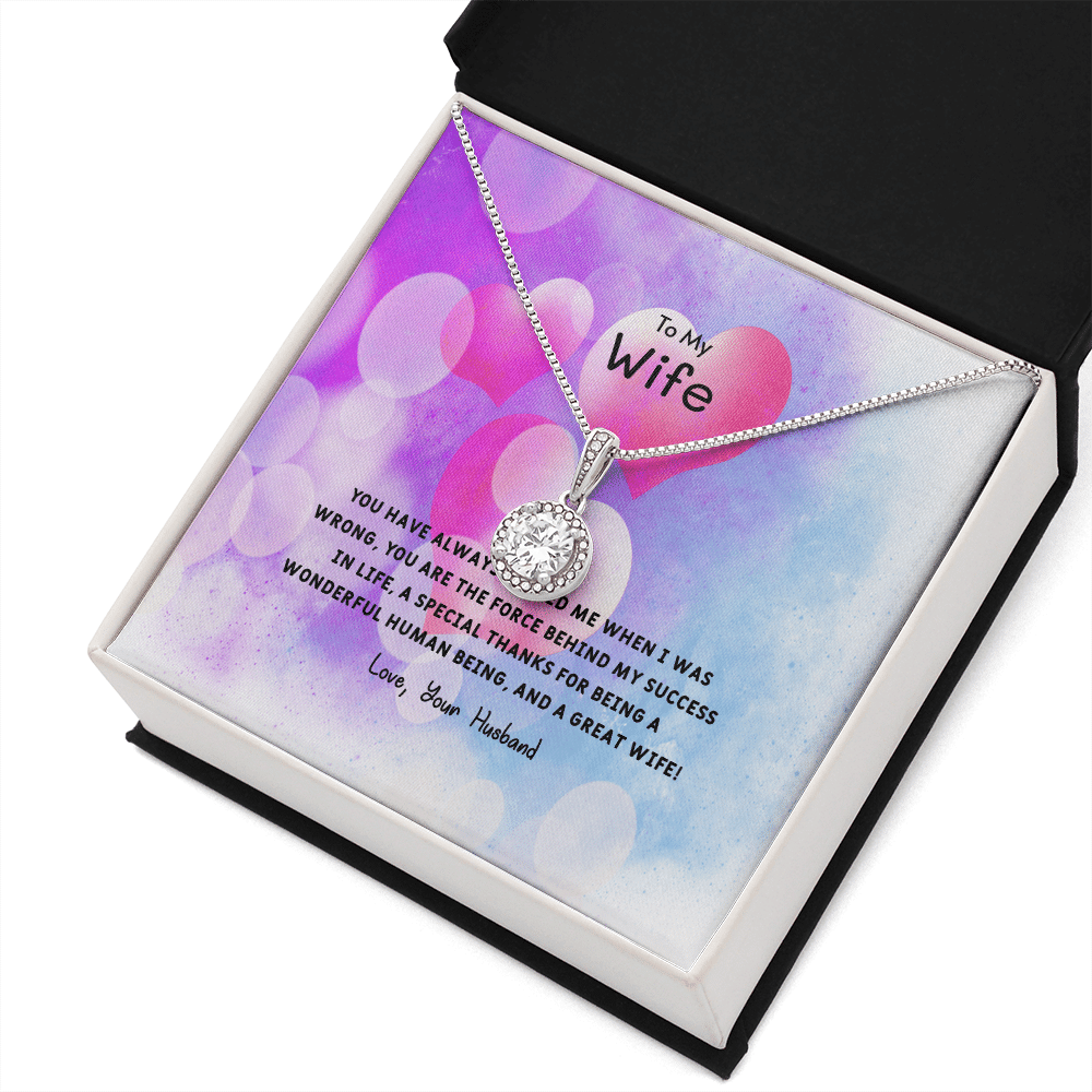 Wife Valentines Gift The Force Behind My Success Eternal Union Necklace - Eternal Hope