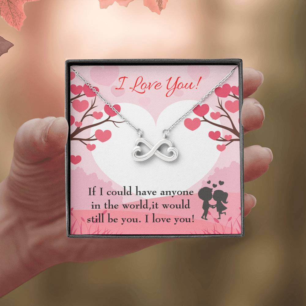 It Would Still Be You Infinity Stainless Steel Pendant Wife Gift Love Message Card - Infinity Love Necklace