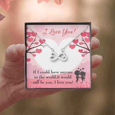 It Would Still Be You Infinity Stainless Steel Pendant Wife Gift Love Message Card - Infinity Love Necklace