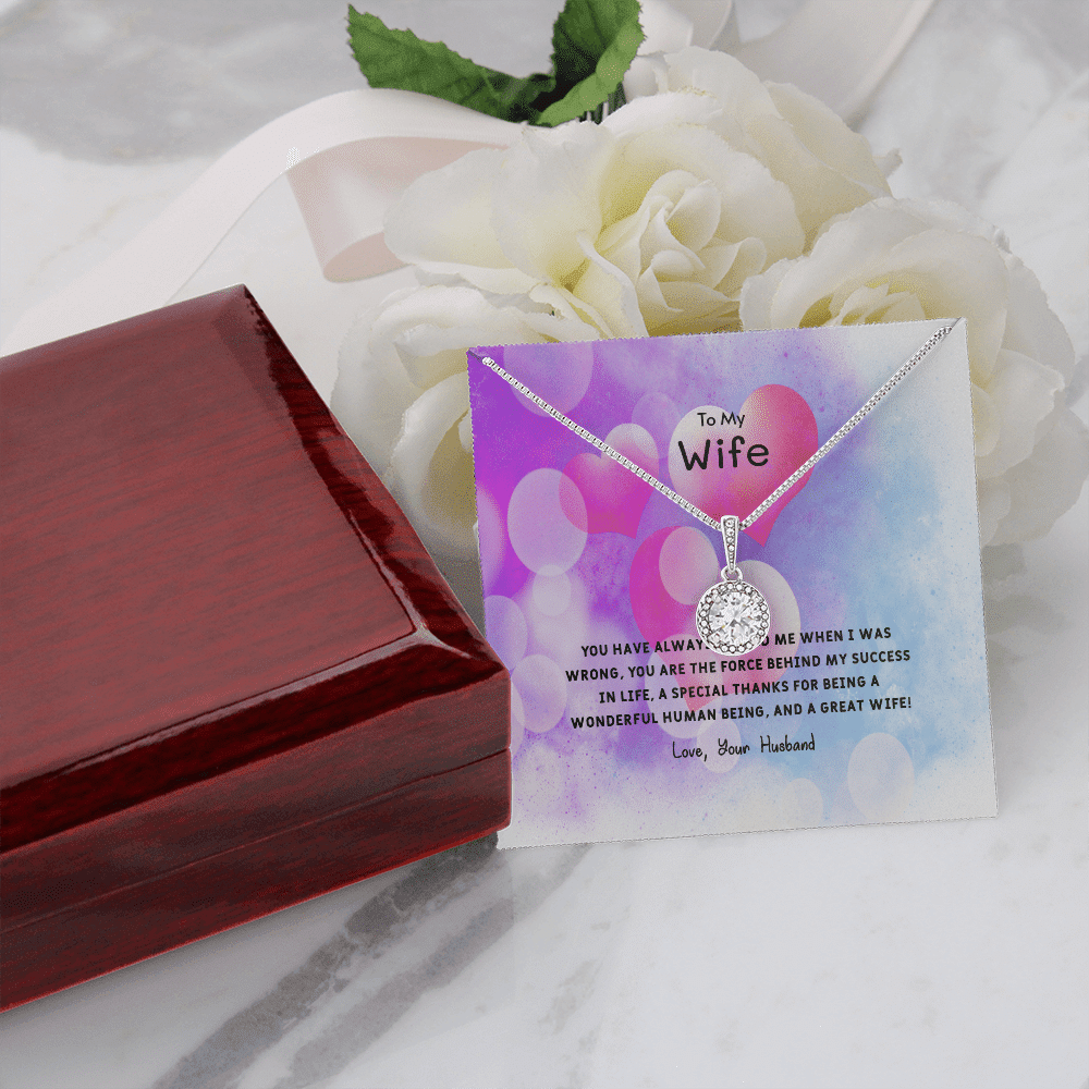 Wife Valentines Gift The Force Behind My Success Eternal Union Necklace - Eternal Hope