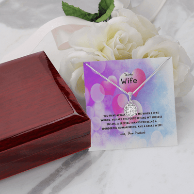 Wife Valentines Gift The Force Behind My Success Eternal Union Necklace - Eternal Hope