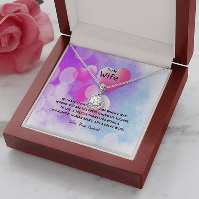 Wife Valentines Gift The Force Behind My Success Eternal Union Necklace - Eternal Hope