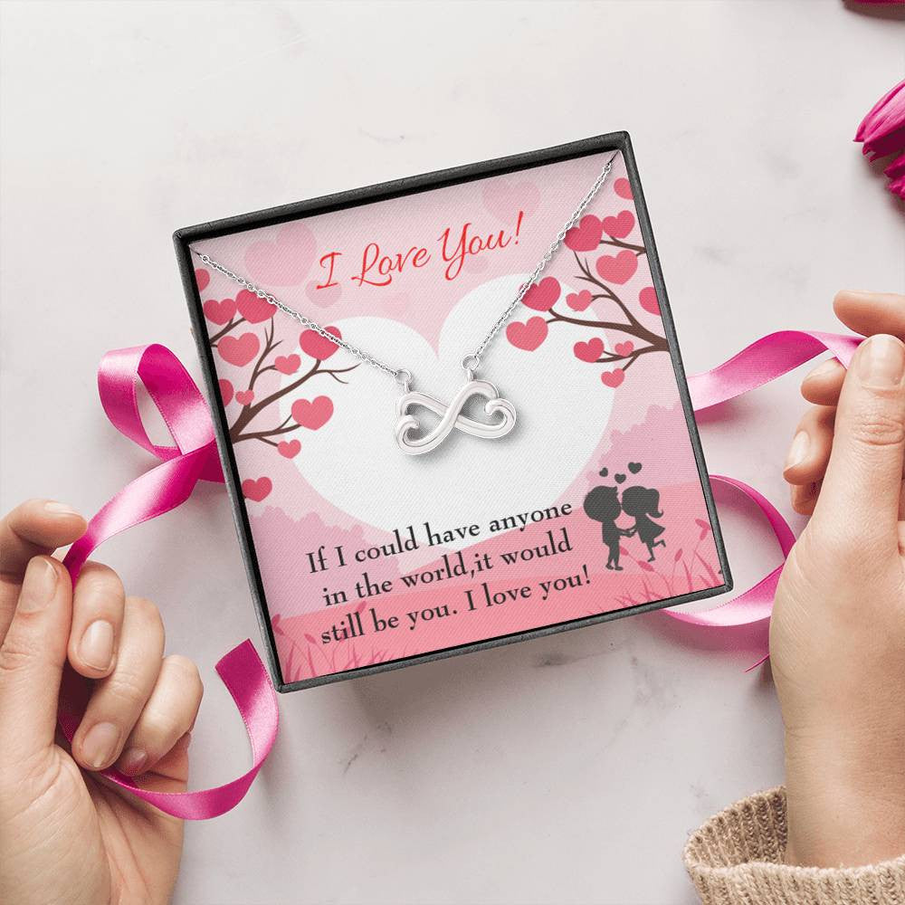 It Would Still Be You Infinity Stainless Steel Pendant Wife Gift Love Message Card - Infinity Love Necklace