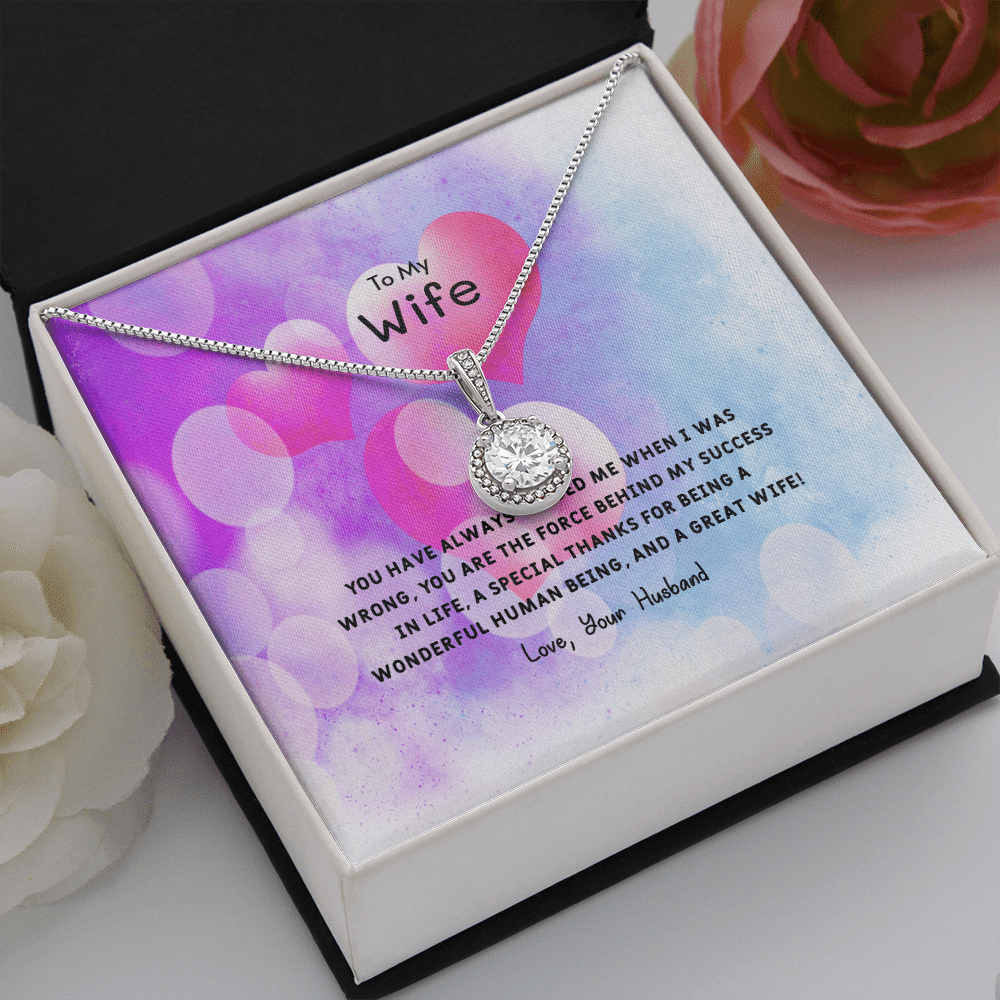 Wife Valentines Gift The Force Behind My Success Eternal Union Necklace - Eternal Hope