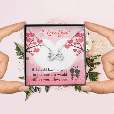 It Would Still Be You Infinity Stainless Steel Pendant Wife Gift Love Message Card - Infinity Love Necklace