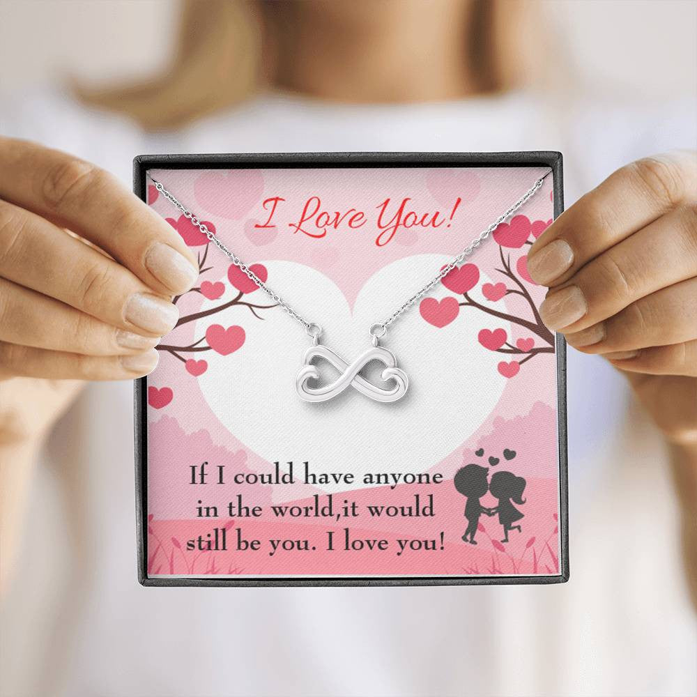 It Would Still Be You Infinity Stainless Steel Pendant Wife Gift Love Message Card - Infinity Love Necklace
